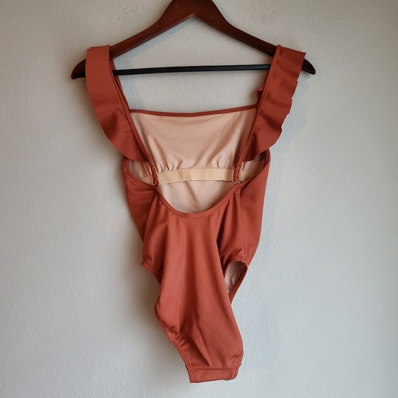 Madewell Ribbed Ruffle-strap Swimsuit size XXS NWT - Picture 7 of 7